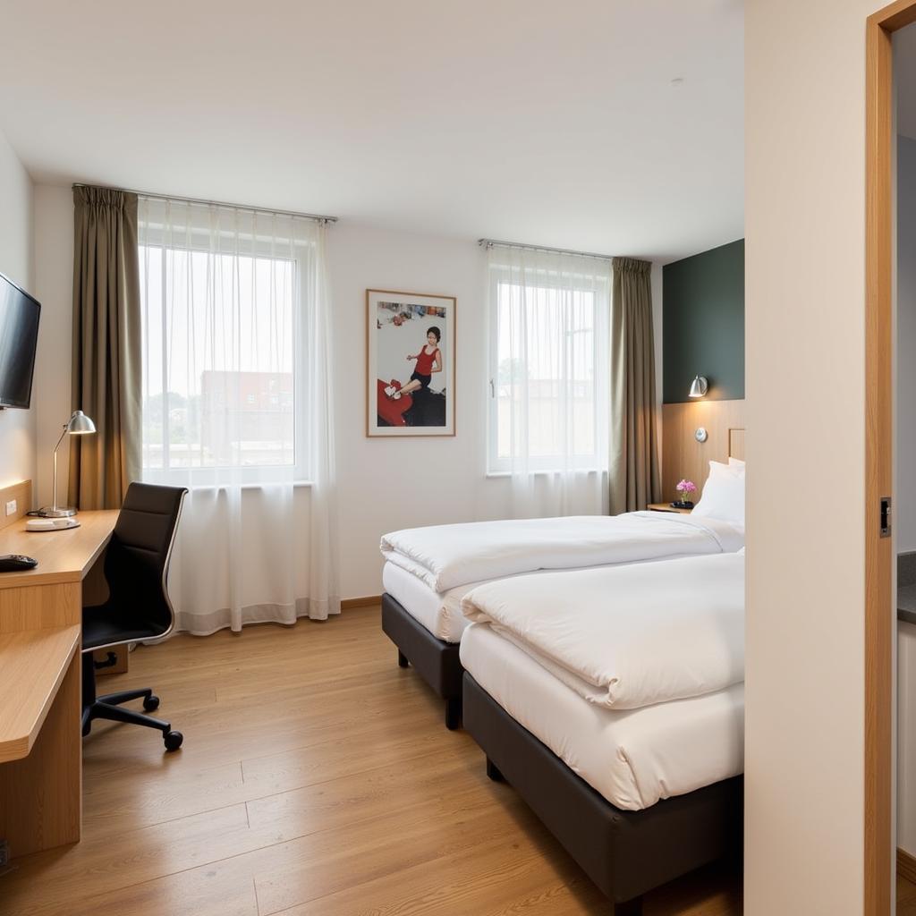 Modernes Zimmer im ibis budget Köln Leverkusen City