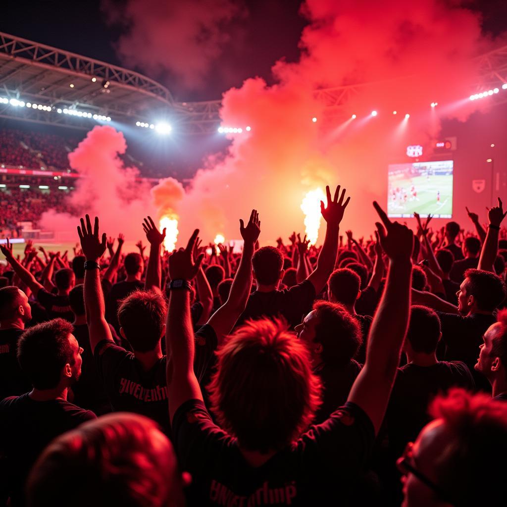 IVL Leverkusen Fans im Stadion