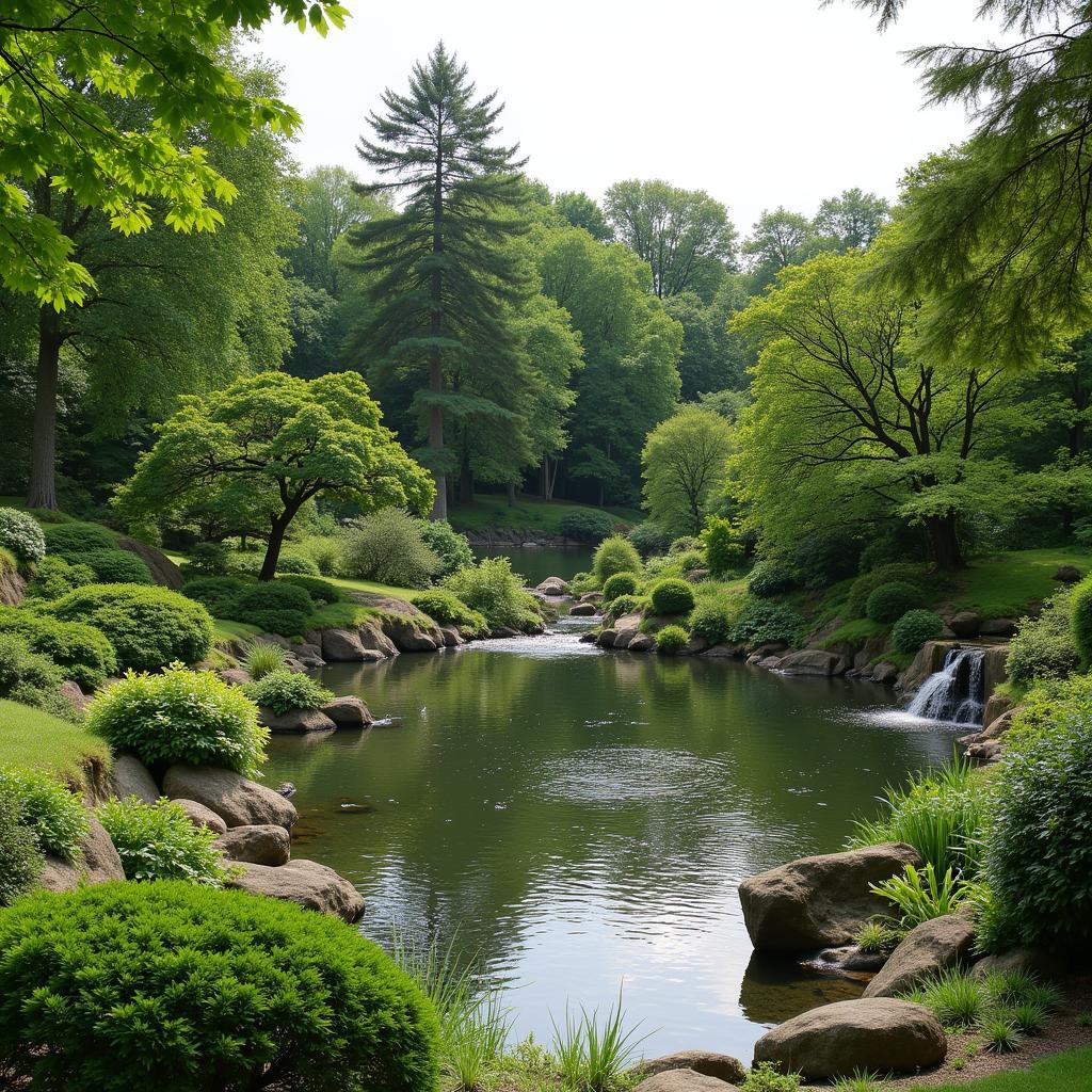 Japanische Gartenlandschaft in Leverkusen