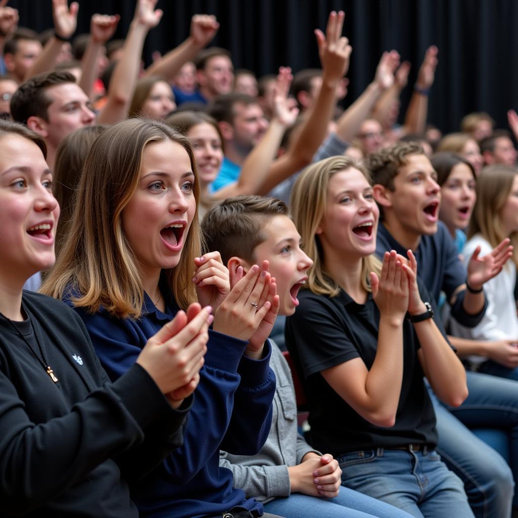 Zuschauer beim 10.12 Jugend-Hallensportfest Leverkusen