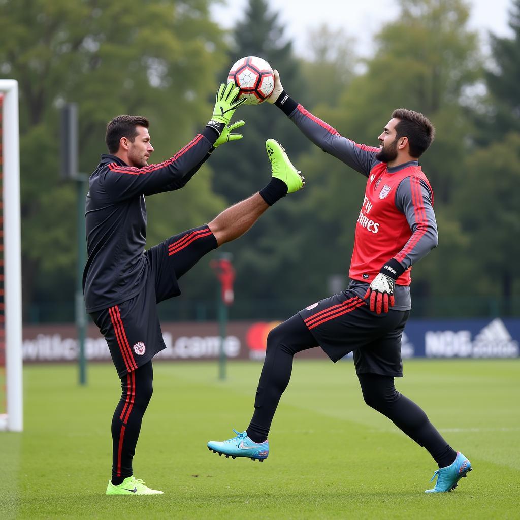 Bayer Leverkusen Torwarttraining