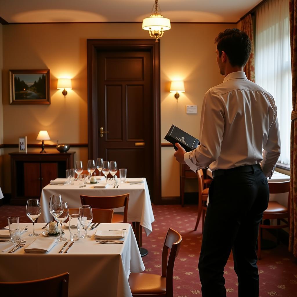 Elegantes Restaurant im Kasino Hotel Leverkusen mit gedeckten Tischen