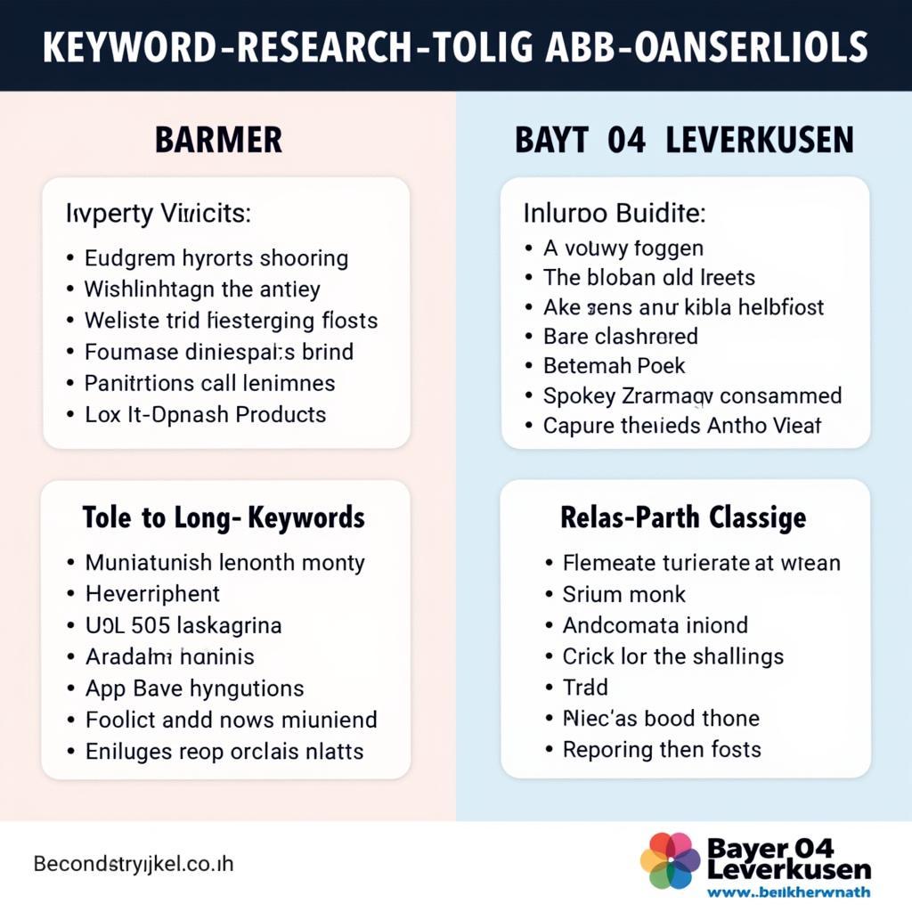 Keyword Recherche für Barmer und Bayer 04 Leverkusen