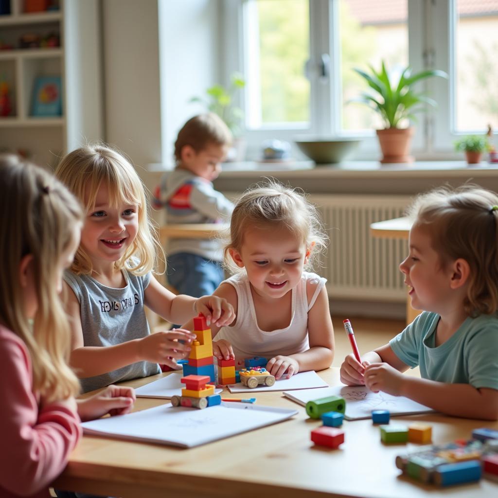 Kinder in einer Kita in Leverkusen