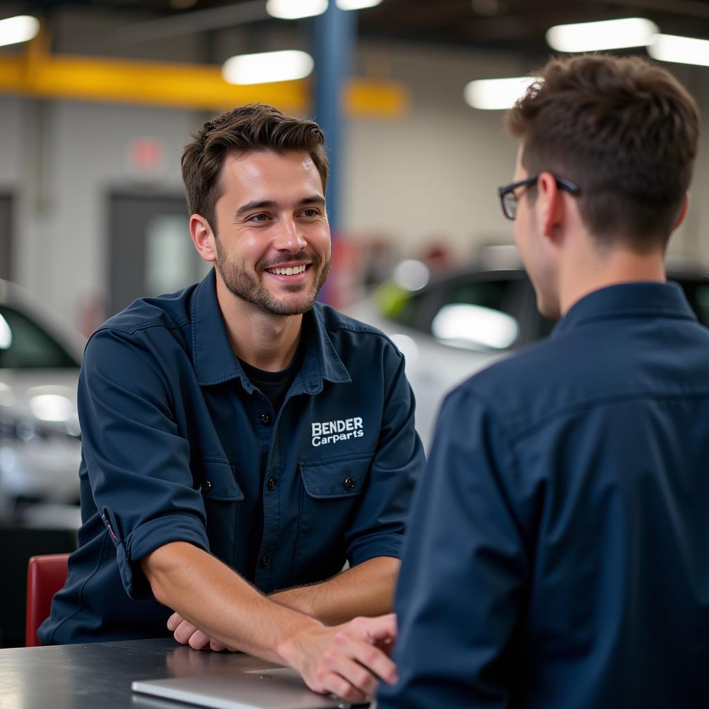 Kundenberatung bei Bender Carparts in Leverkusen