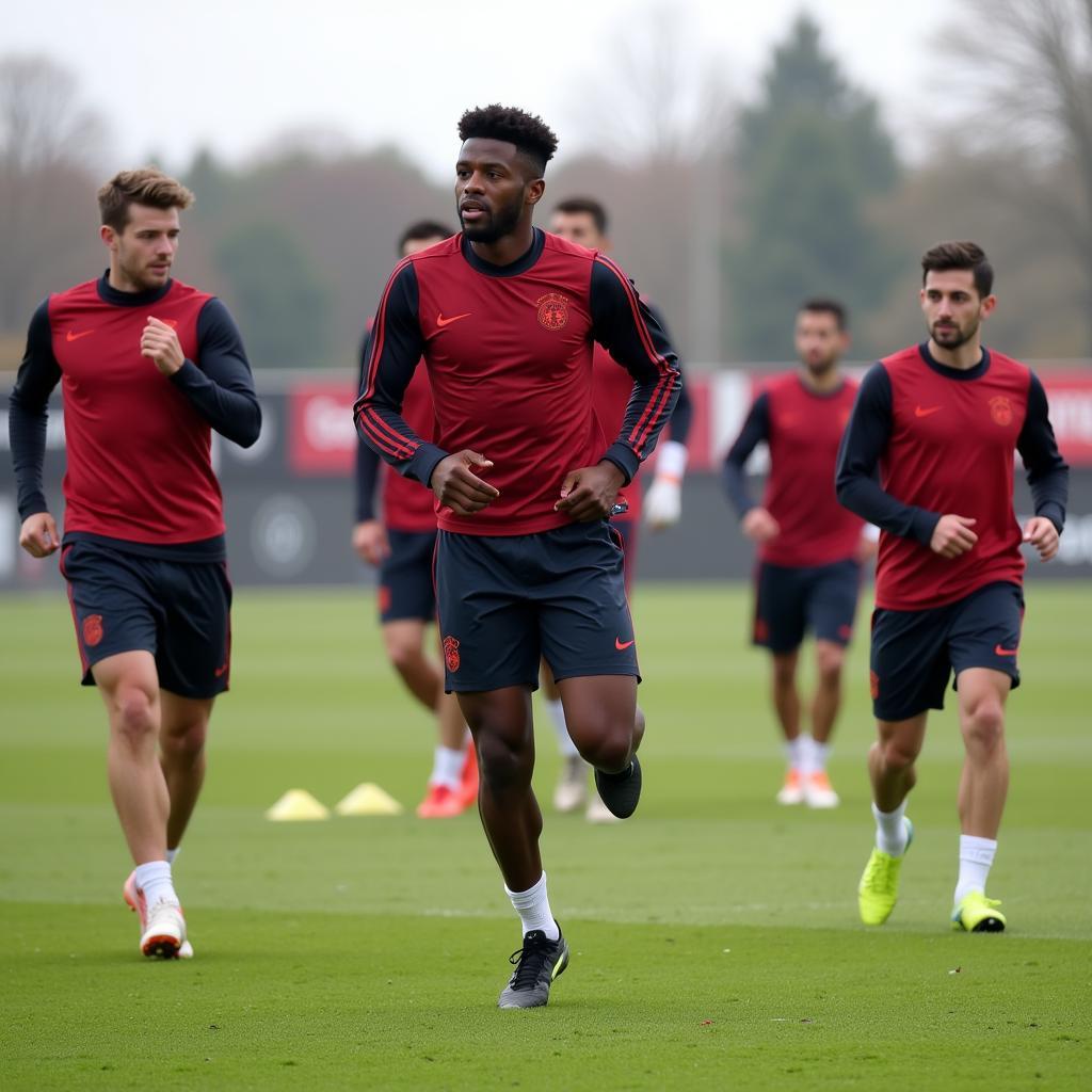 Leon Bailey im Training mit Bayer Leverkusen