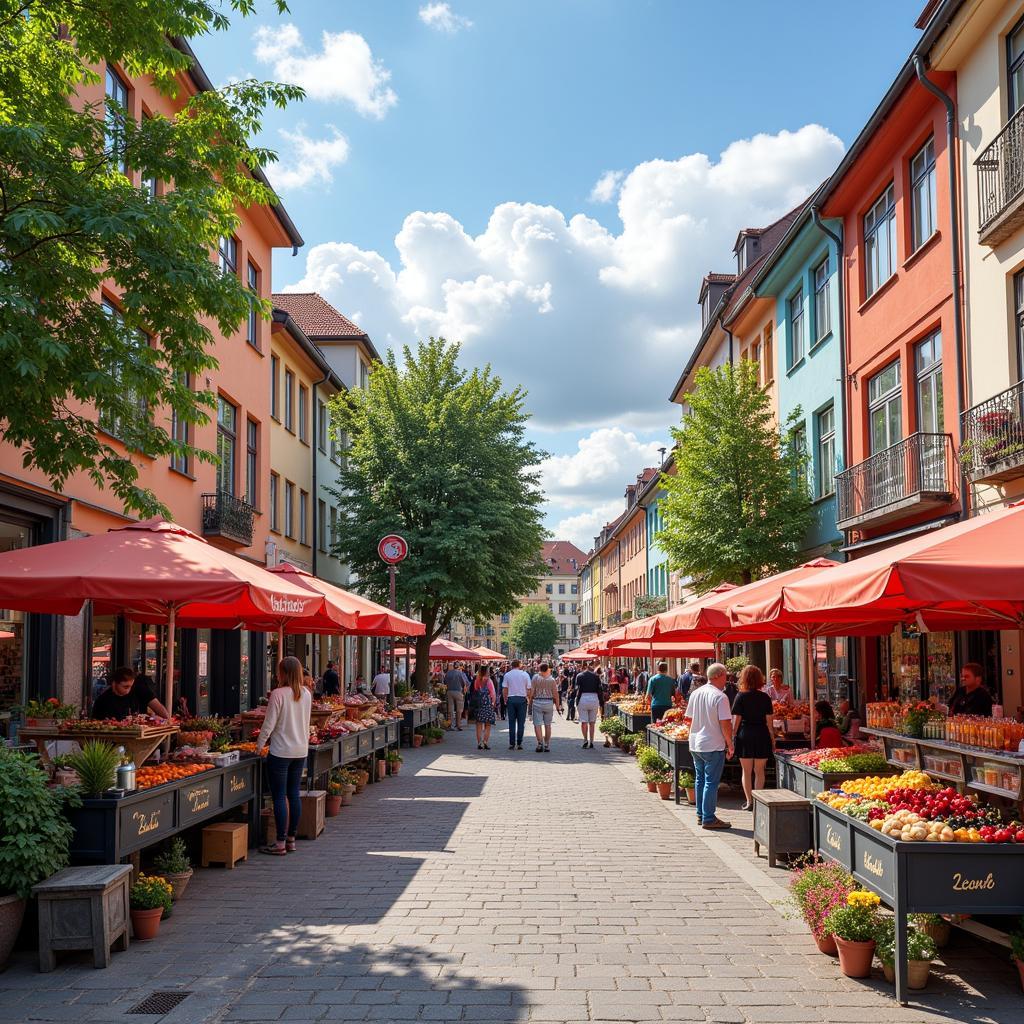 Marktplatz in der Leverkusen Altstadt