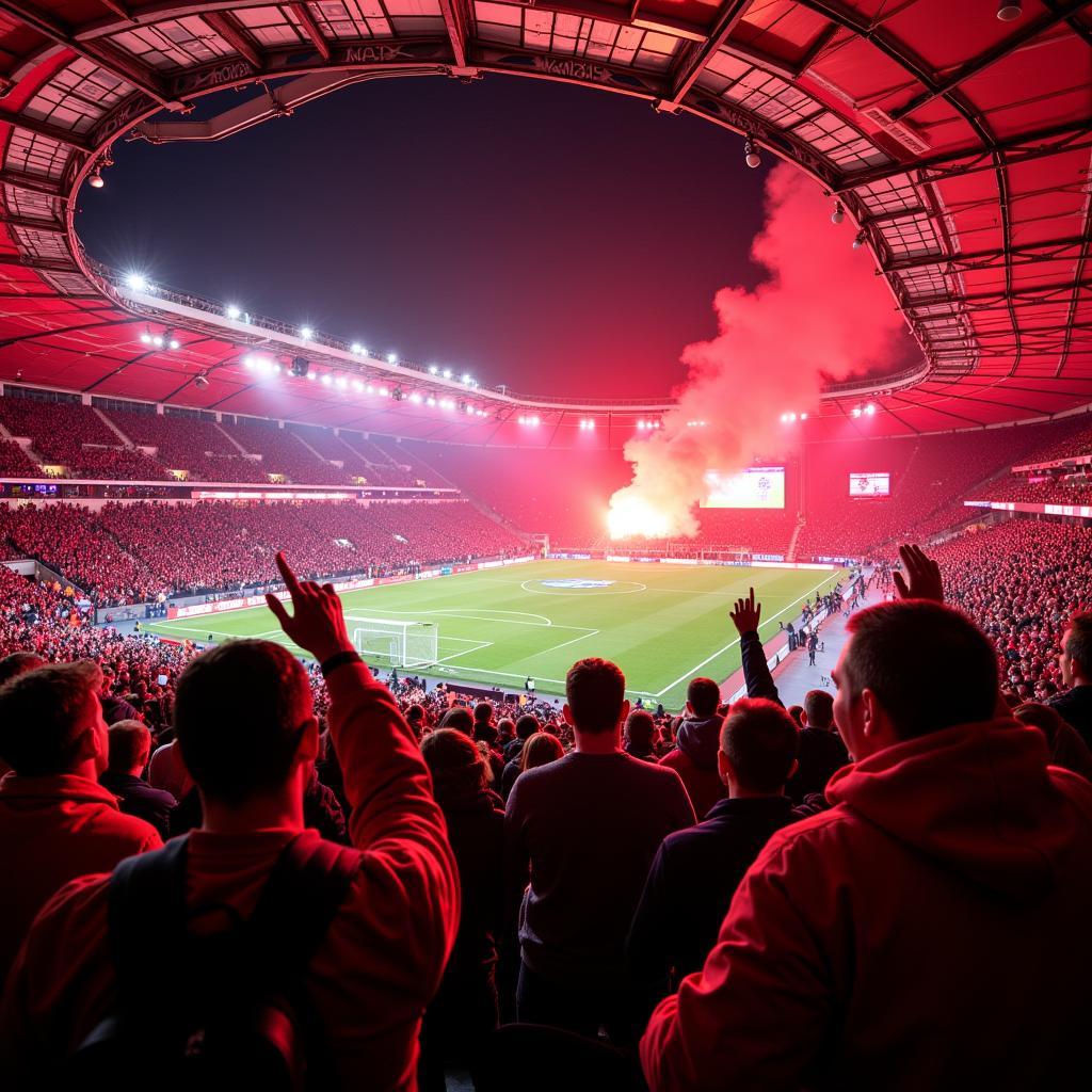 Leverkusen Fans im Stadion