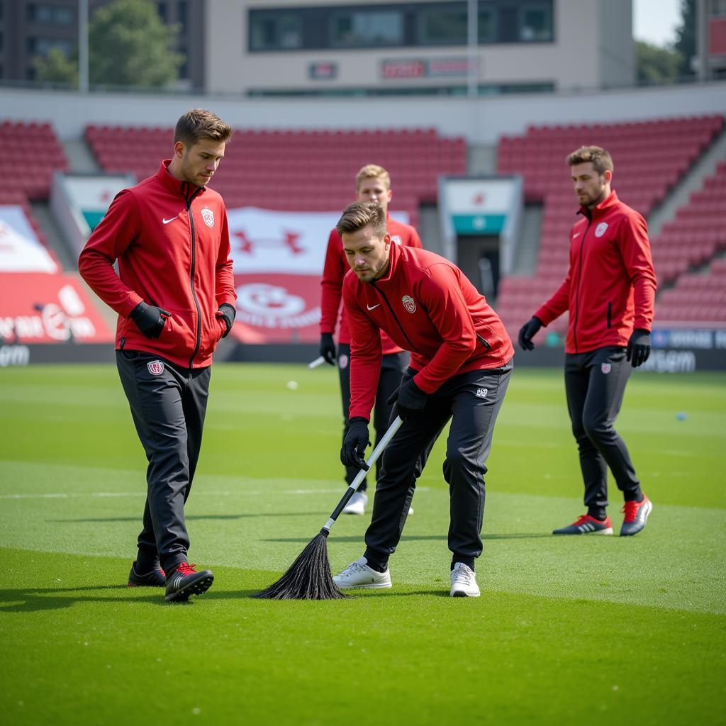 Bayer Leverkusen Ausbildung auf dem Fußballplatz