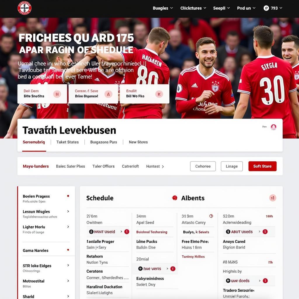 Offizieller Leverkusen Bayer Spielplan online verfügbar