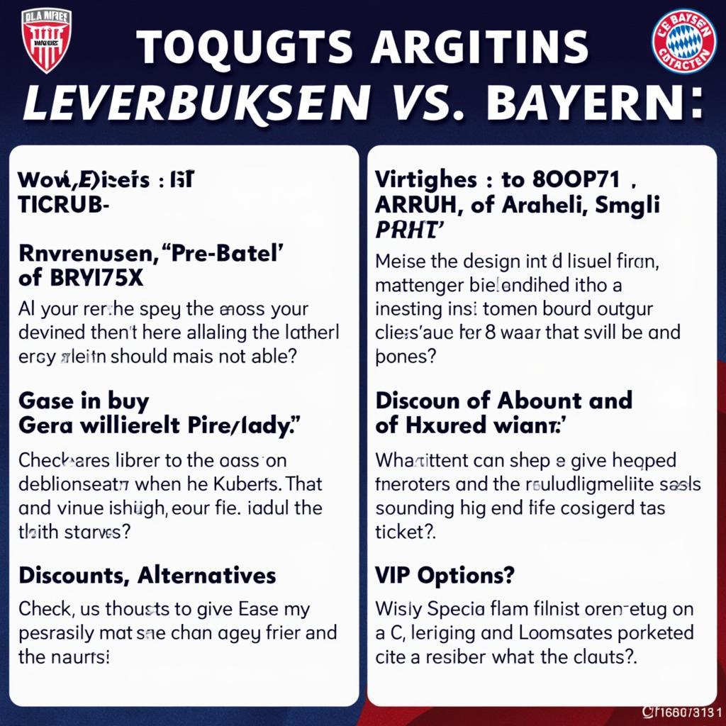 Bayer Leverkusen vs. Bayern München Tickets FAQ