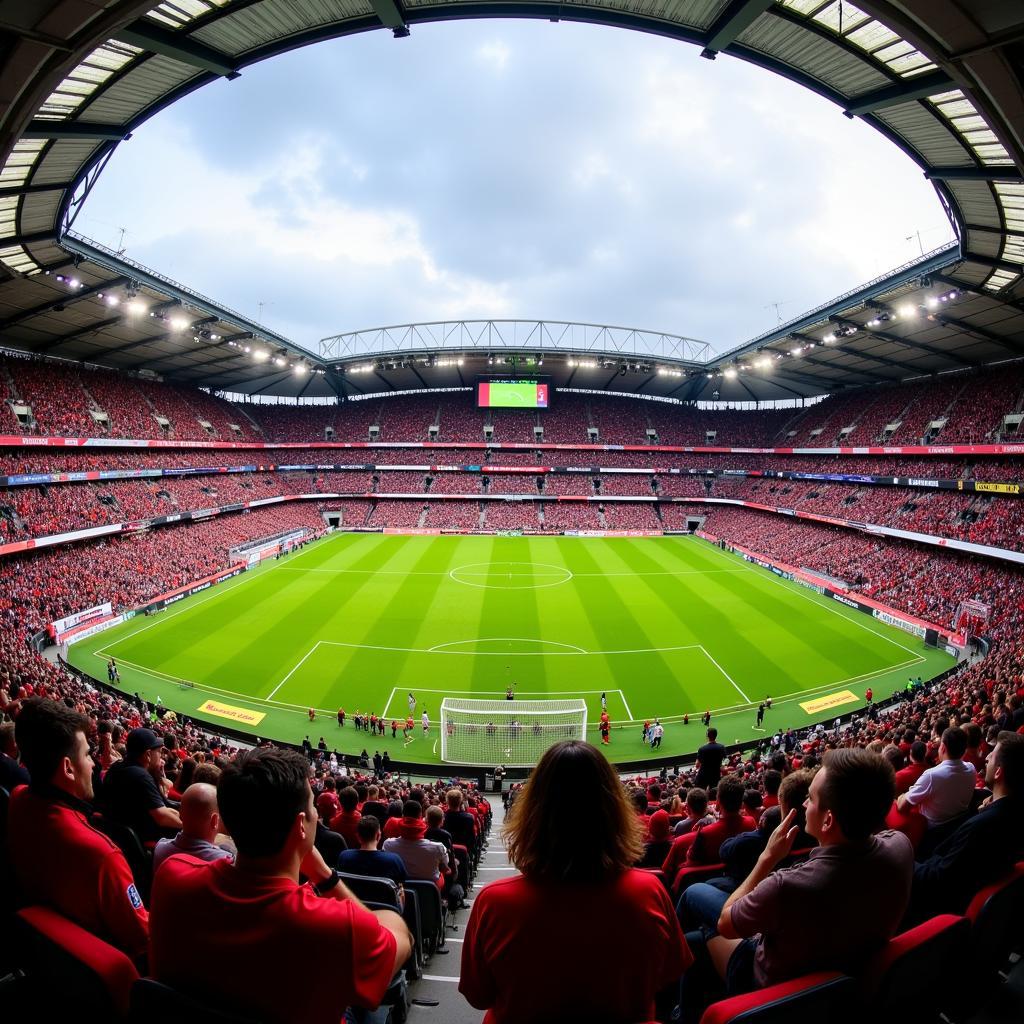 Leverkusen Bremen Fans im Stadion