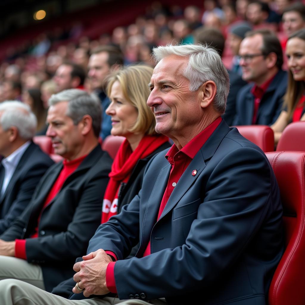 Leverkusen Bürgermeister bei Bayer 04 Leverkusen Spiel