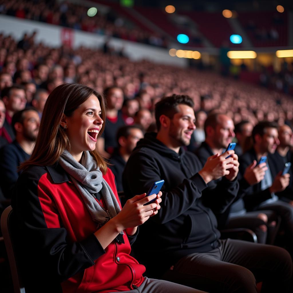 Fans verfolgen gespannt den Leverkusen Dortmund Live Ticker auf ihren Smartphones.