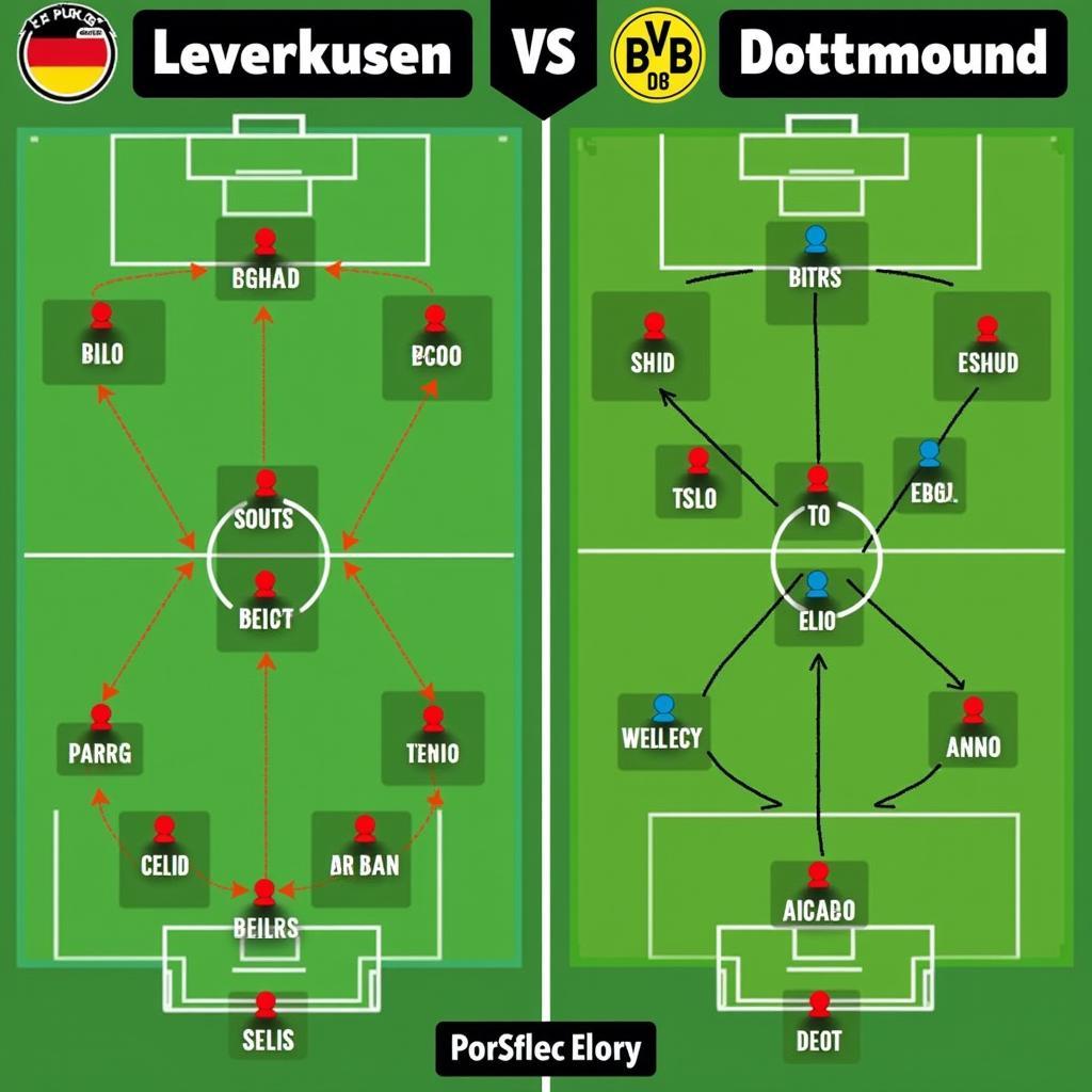 Taktischer Vergleich Leverkusen vs. Dortmund