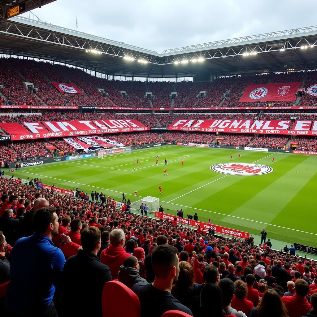 Fans von Leverkusen und Essen