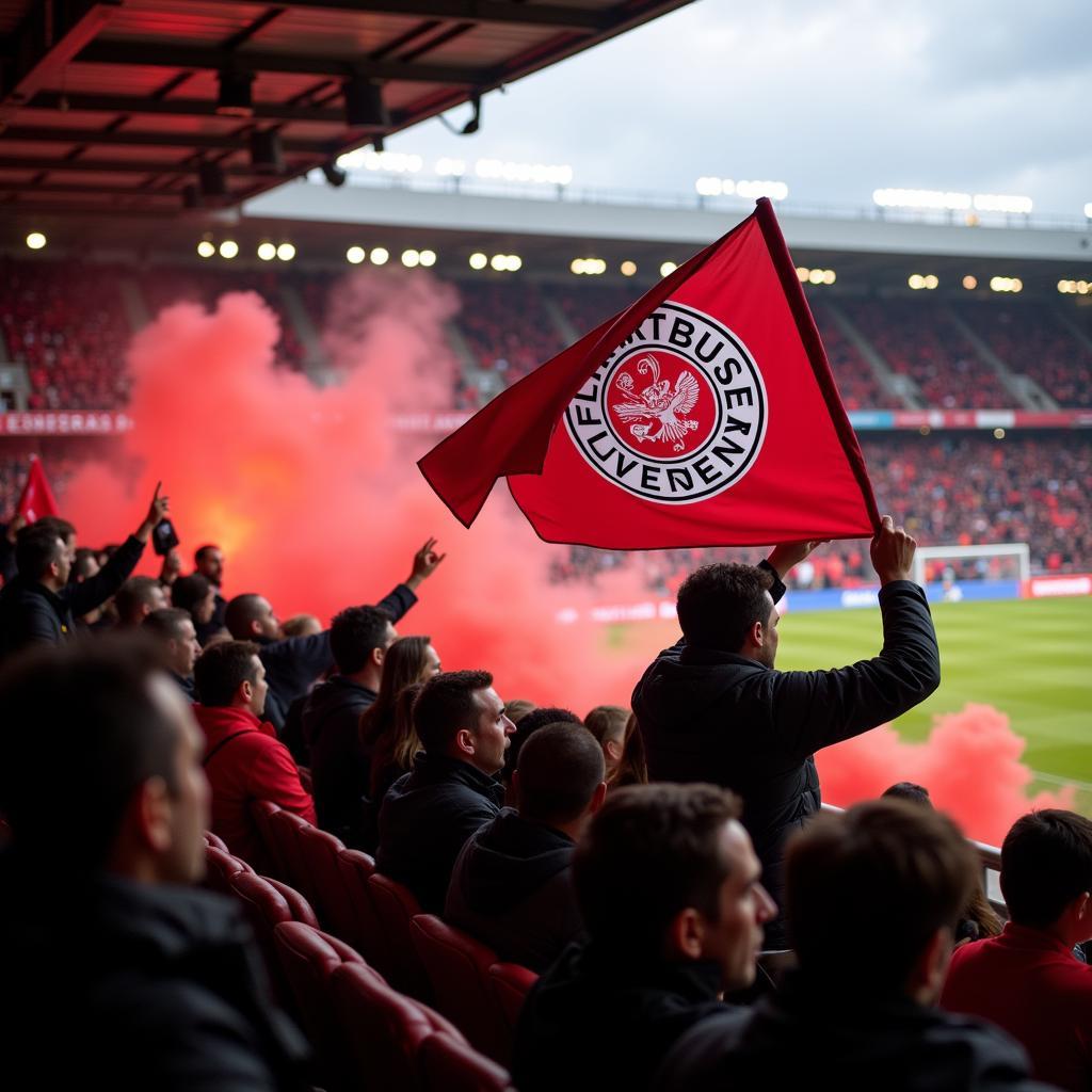 Leverkusen Fans im Auswärtsspiel