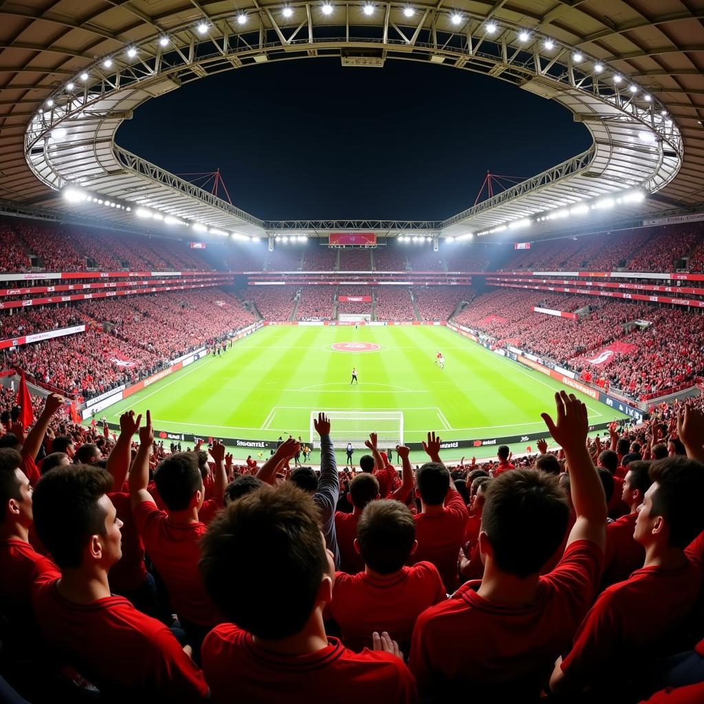 Leverkusen Fans in der BayArena