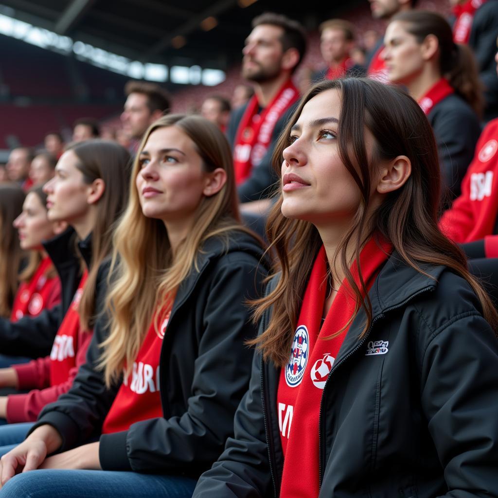 Hoffnungsvolle Leverkusen-Fans im Stadion