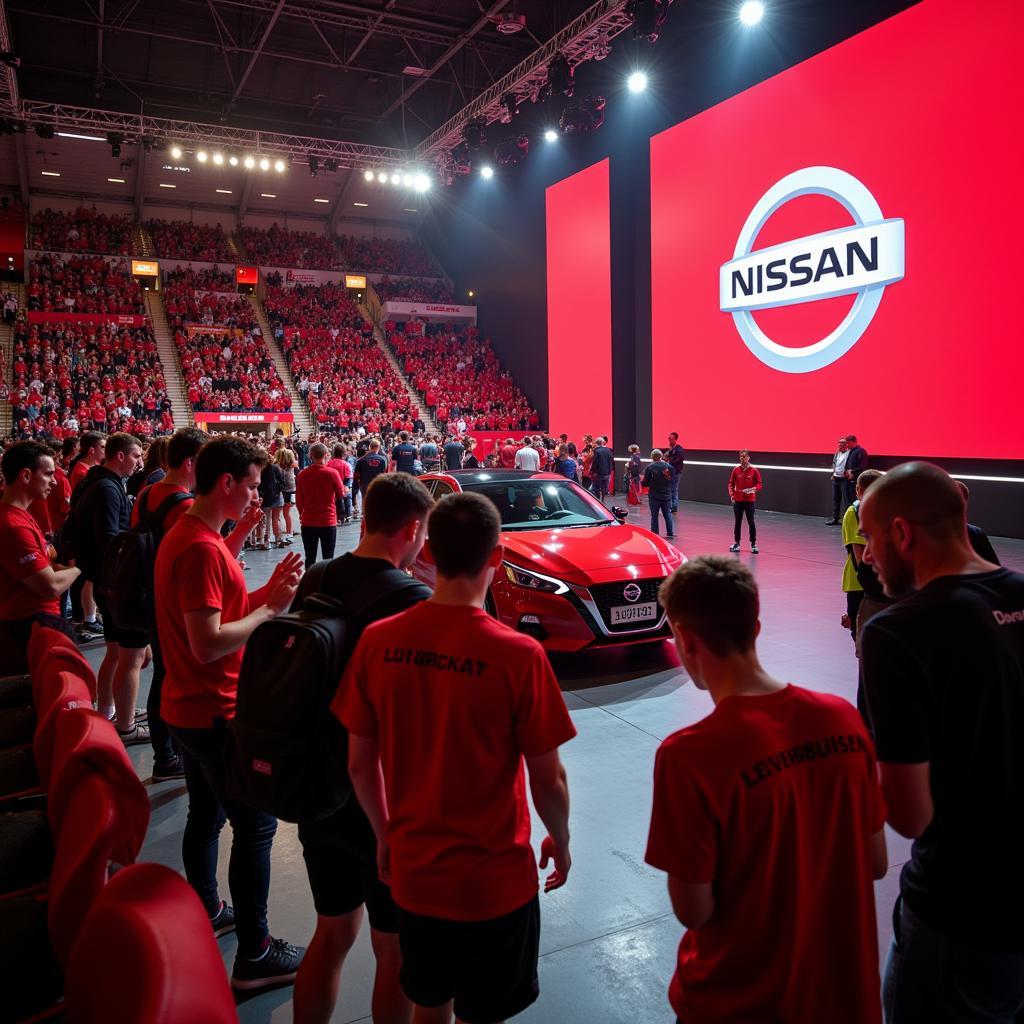 Leverkusen Fans bei einem Nissan Event