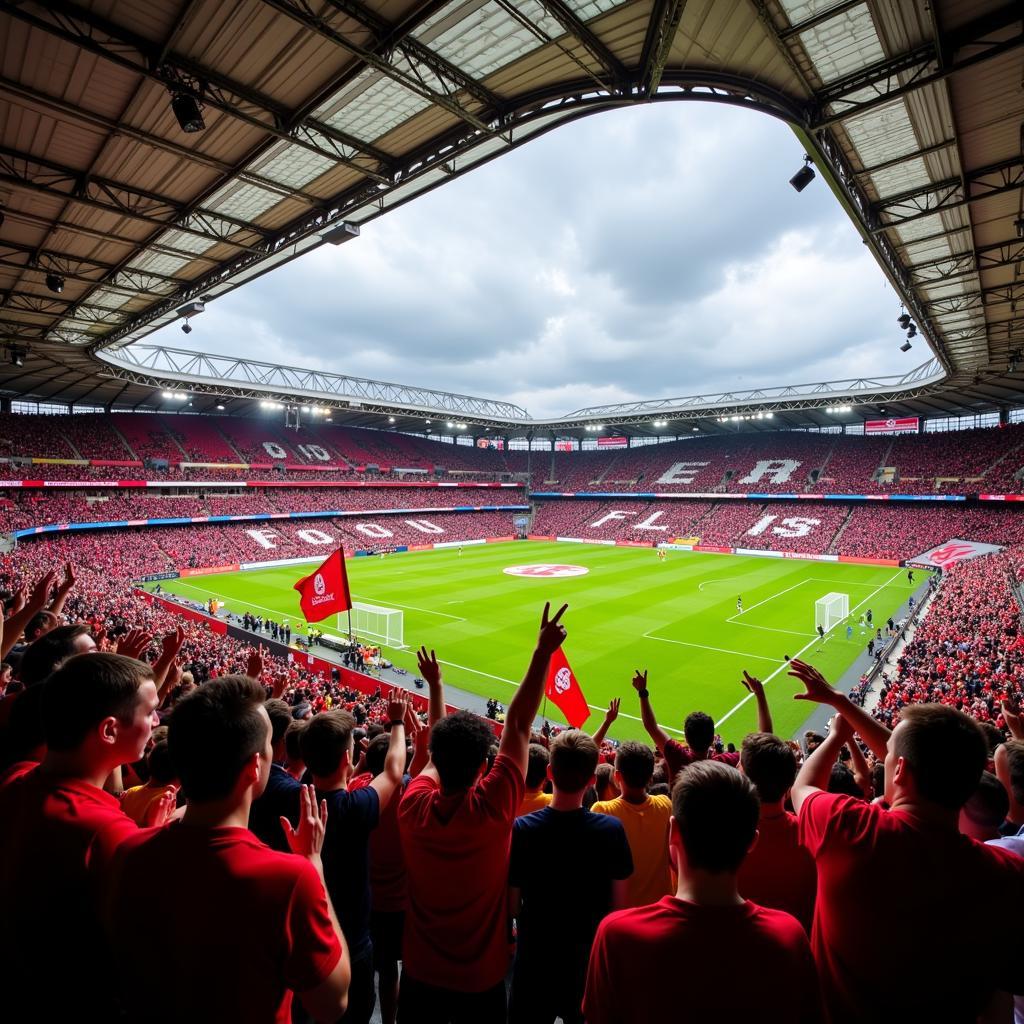 Leverkusen Fans im Stadion