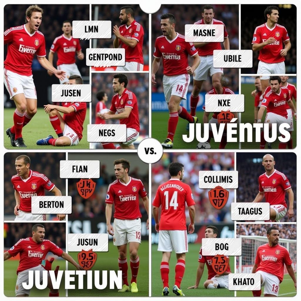 Historische Aufstellungen Leverkusen vs. Juventus