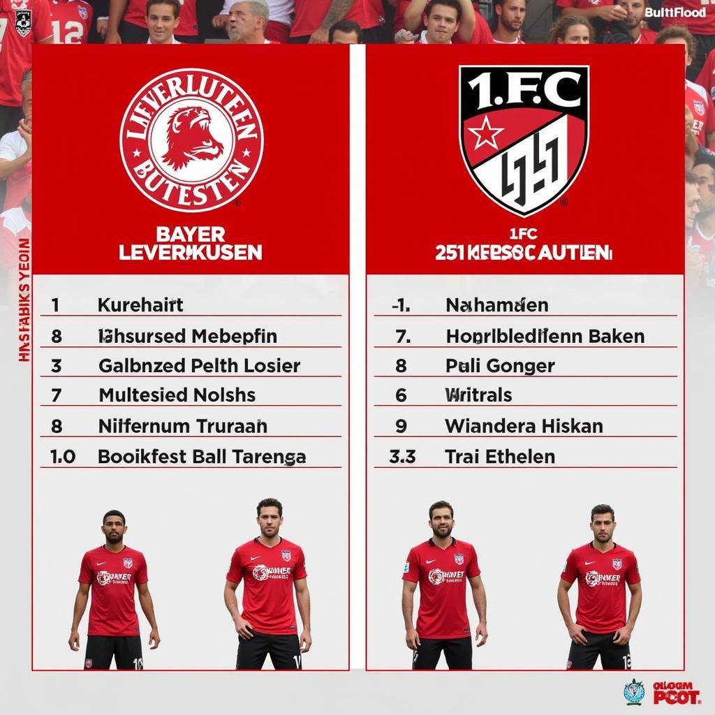 Aktuelle Kader von Leverkusen und Kaiserslautern