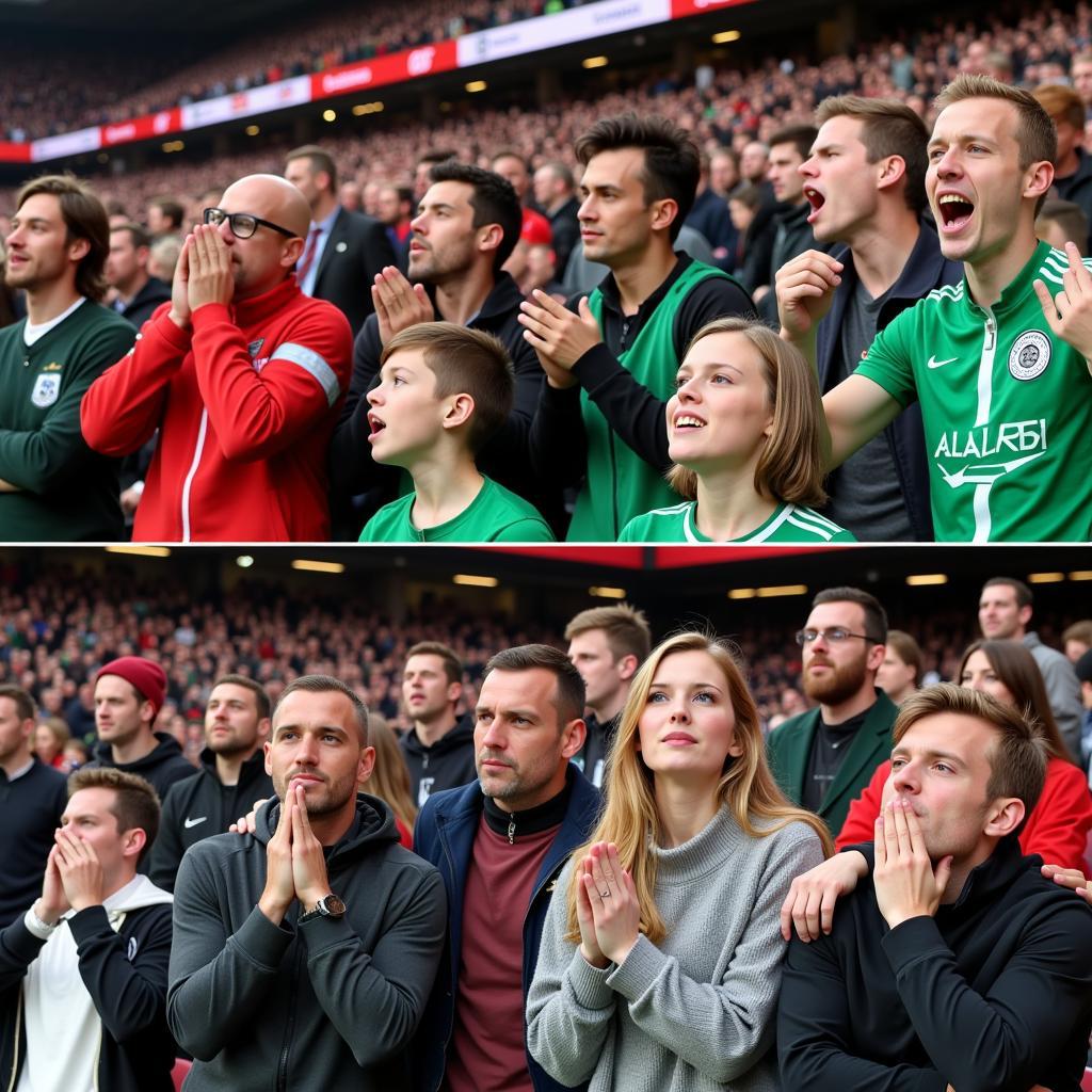 Fan-Emotionen beim Derby zwischen Leverkusen und Mönchengladbach