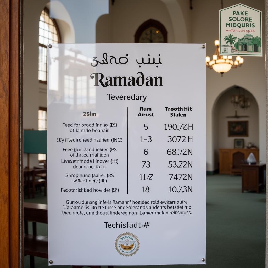 Iftar Zeiten in der Leverkusen Moschee