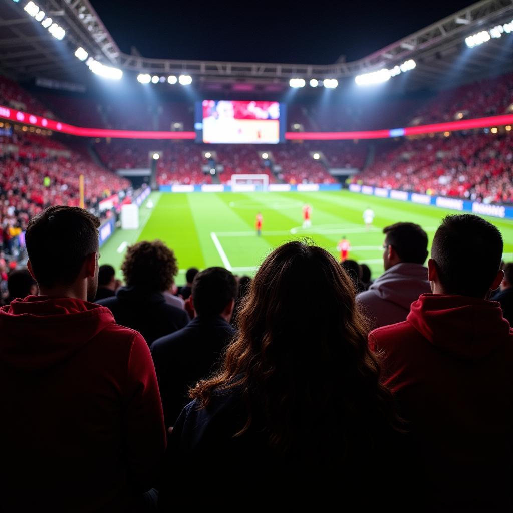 Leverkusen Public Viewing mit Fußballfans