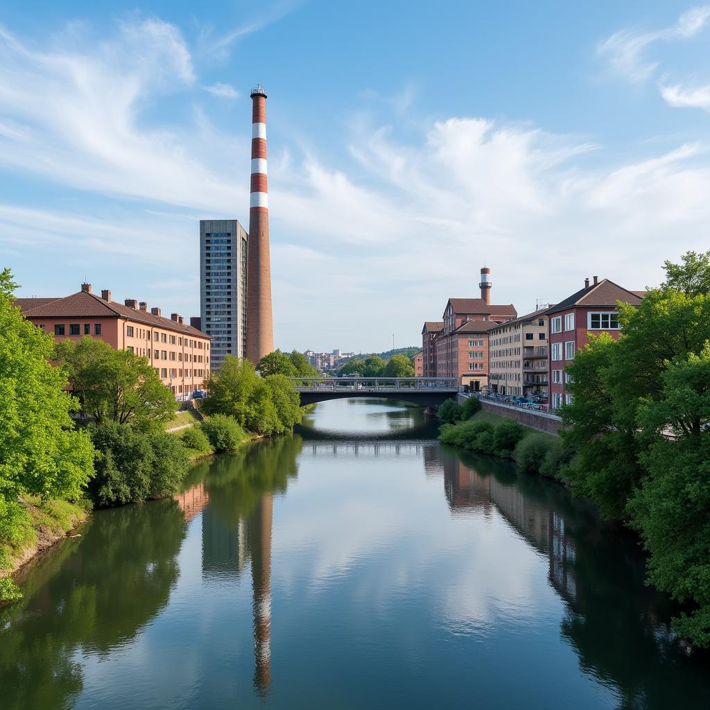 Leverkusen am Rhein: Harmonie zwischen Industrie und Natur