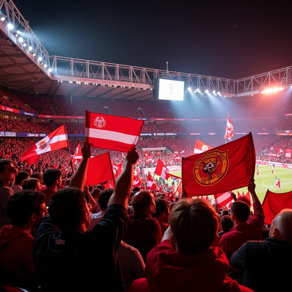 Leverkusen Rom RTL Fans im Stadion