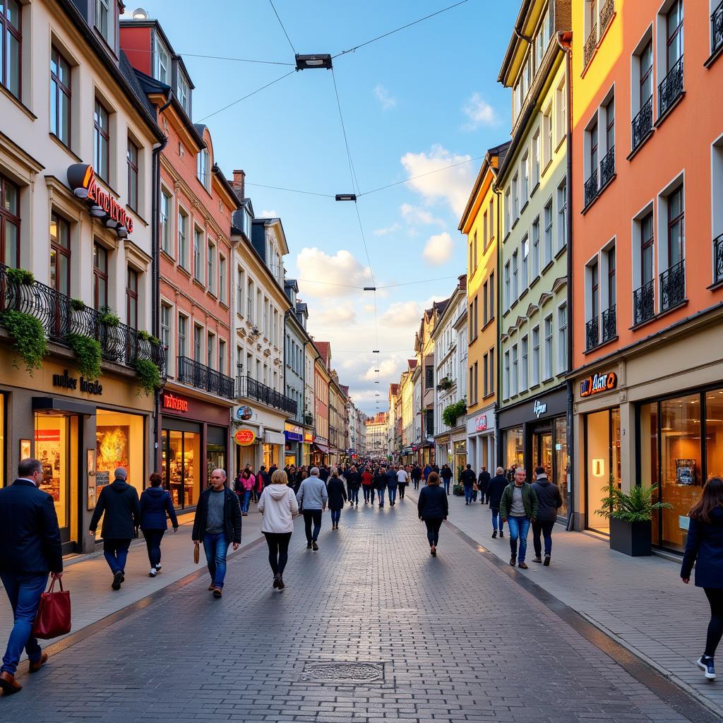 Einkaufsstraße Kölner Straße in Leverkusen