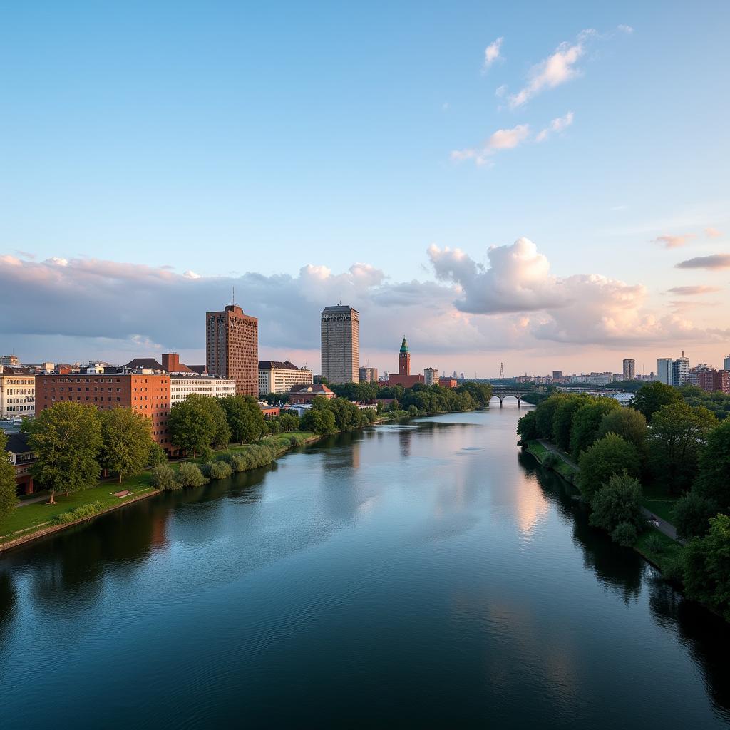 Leverkusen Stadtansicht am Rhein