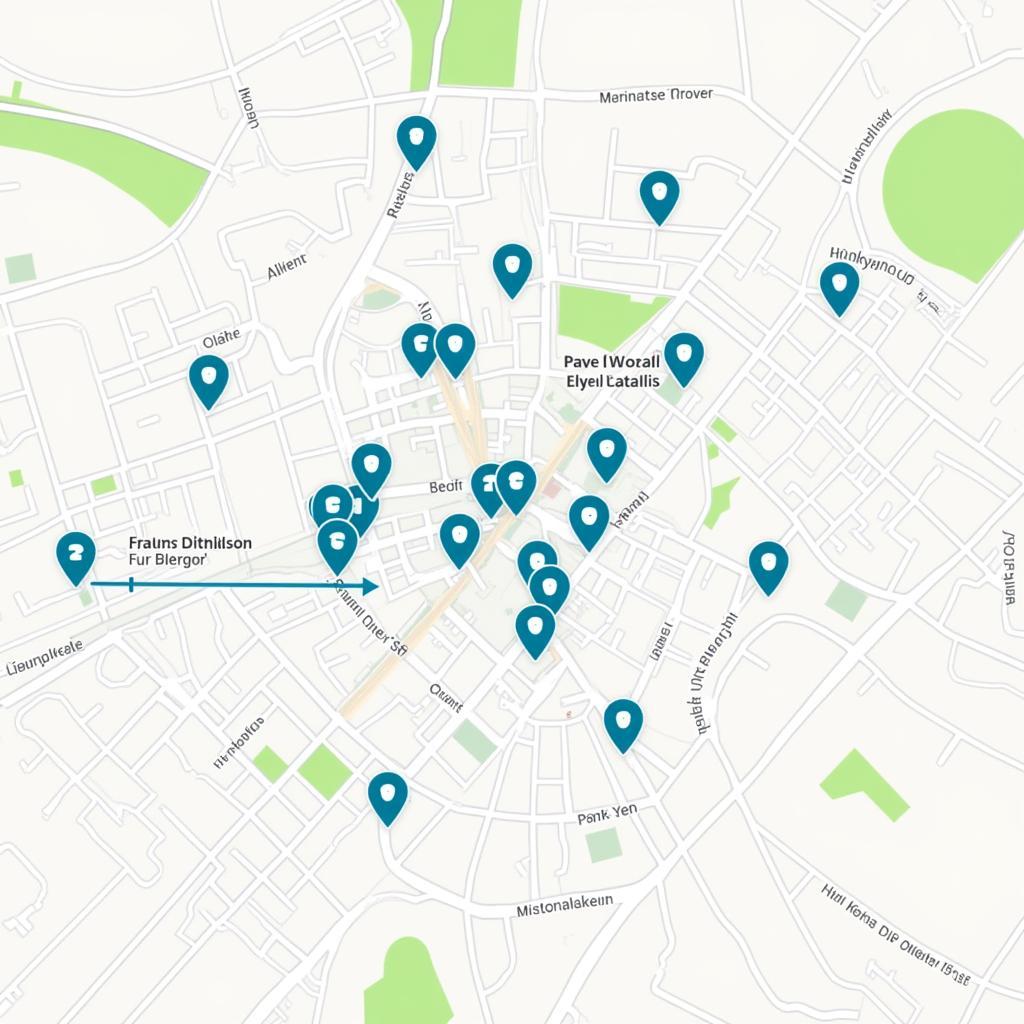 Leverkusen Stadtplan mit Sehenswürdigkeiten markiert