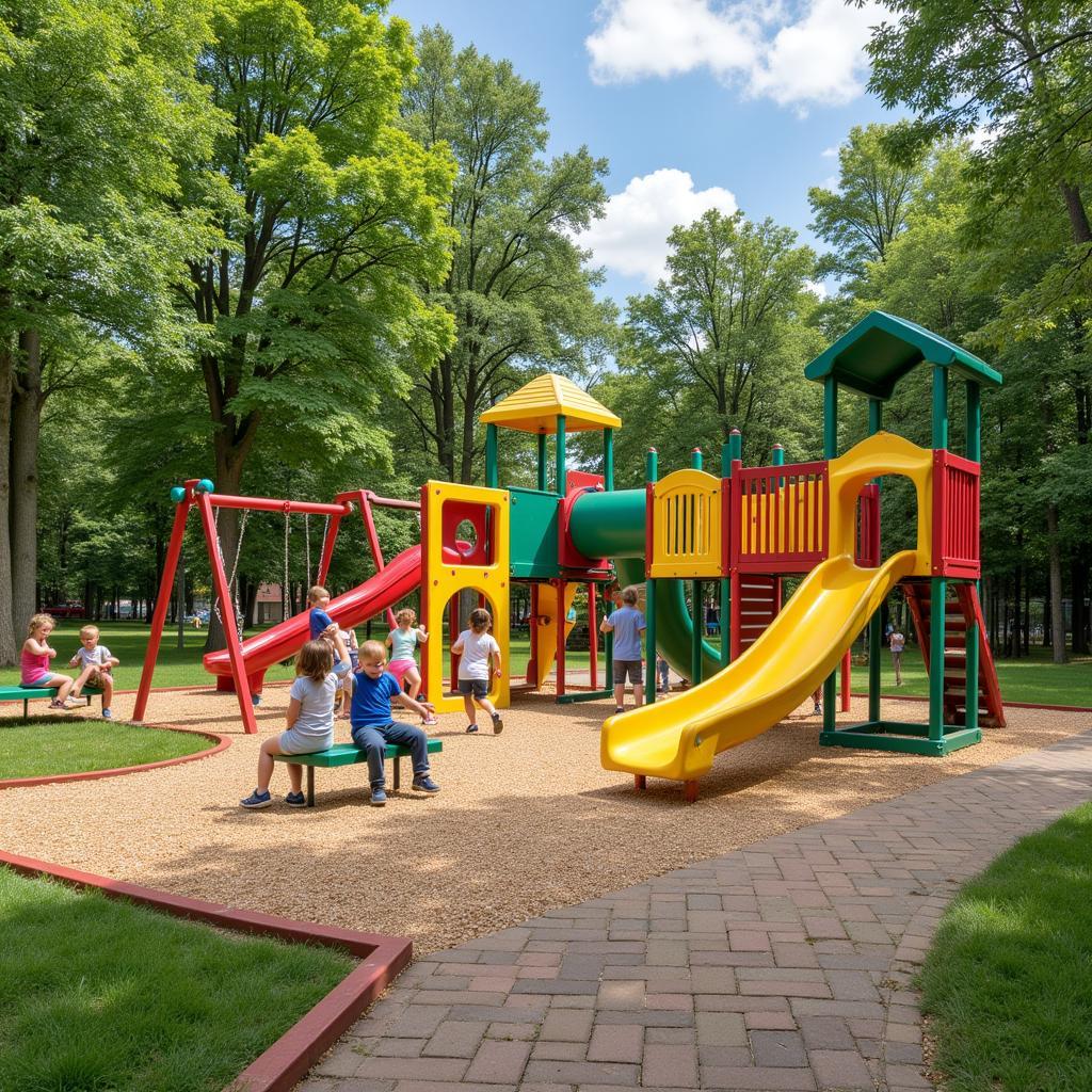 Spielplatz im Leverkusen Tierpark für Kinder