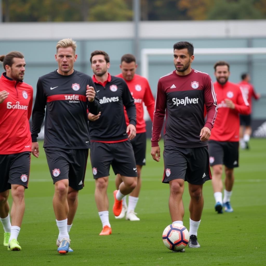 Bayer Leverkusen Training während der ungeschlagenen Serie