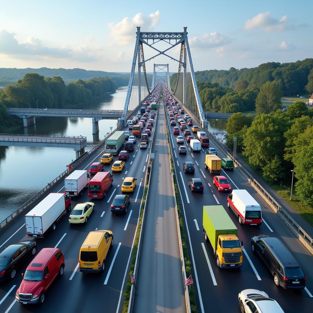 Leverkusener Brücke Verkehrsfluss