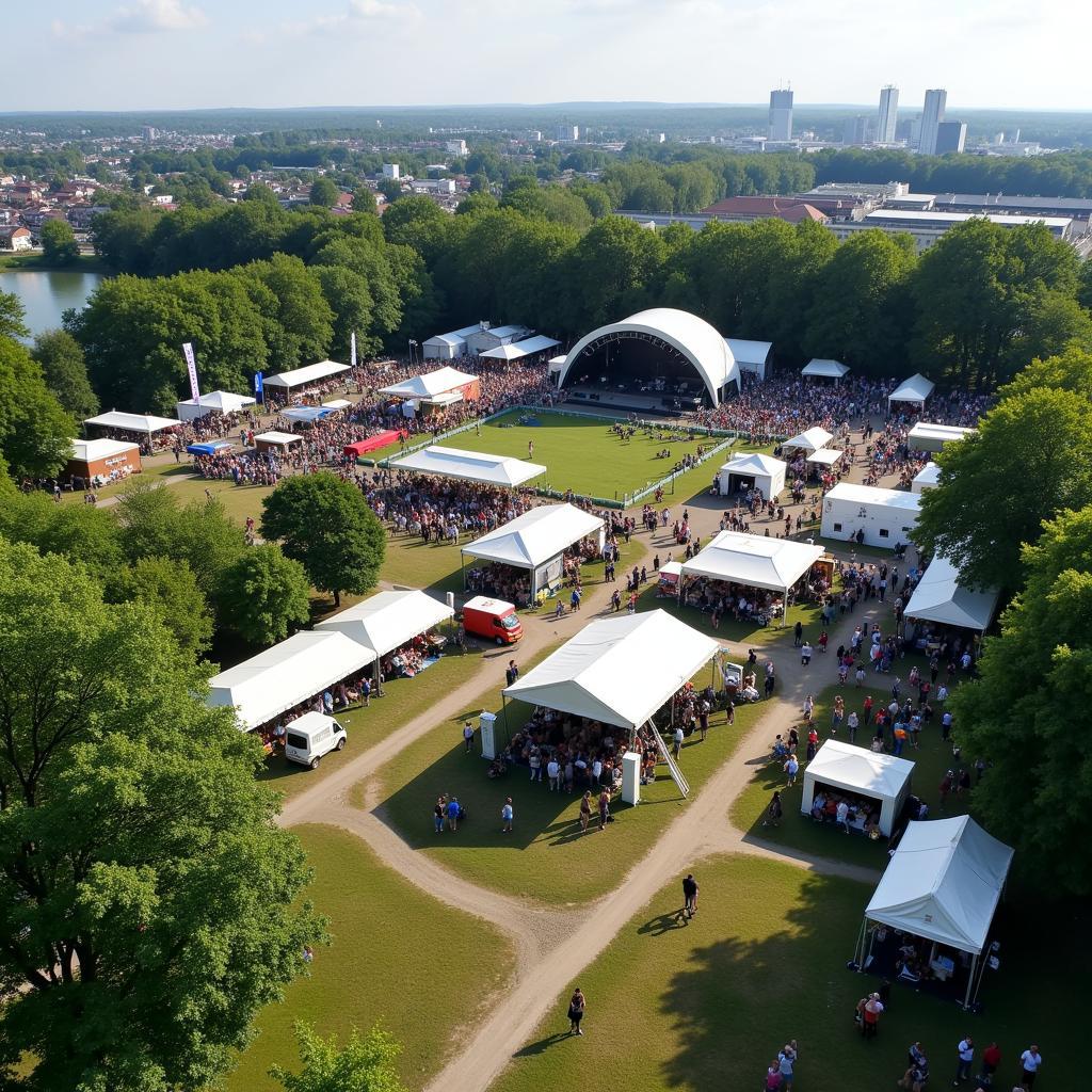 Das Festivalgelände der Leverkusener Jazztage