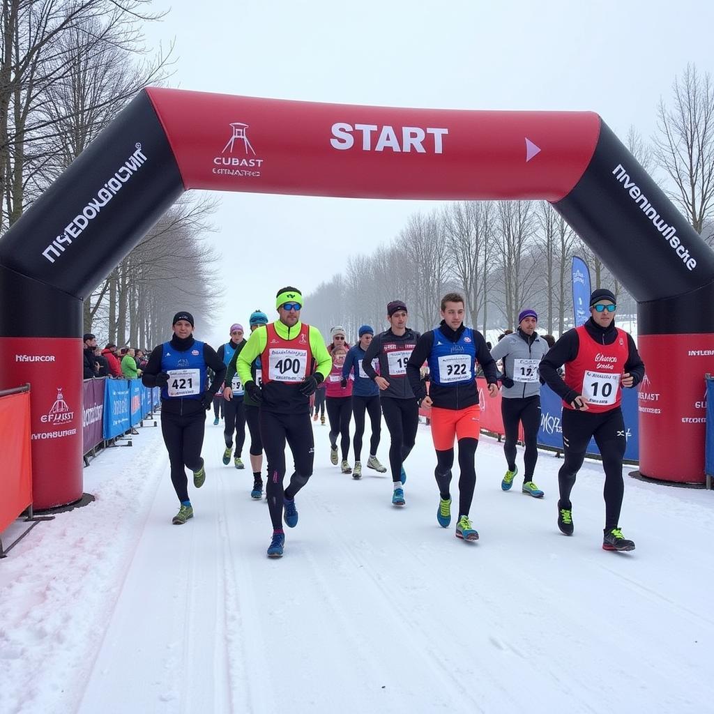 Start der 8 Leverkusener Winterlaufserie