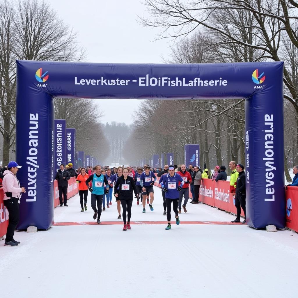 Ziel der 8 Leverkusener Winterlaufserie