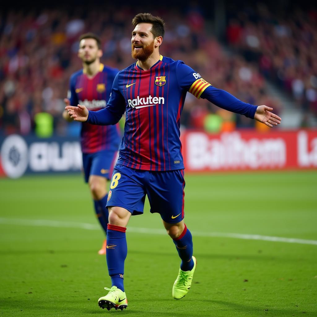 Lionel Messi erzielt fünf Tore gegen Bayer Leverkusen