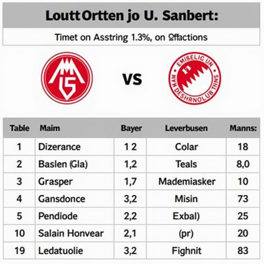 Mainz 05 und Bayer Leverkusen Tabellenplatz