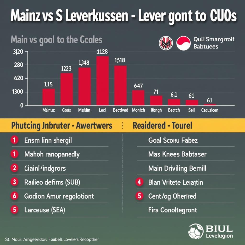 Vergleich der Torstatistik zwischen Mainz und Leverkusen