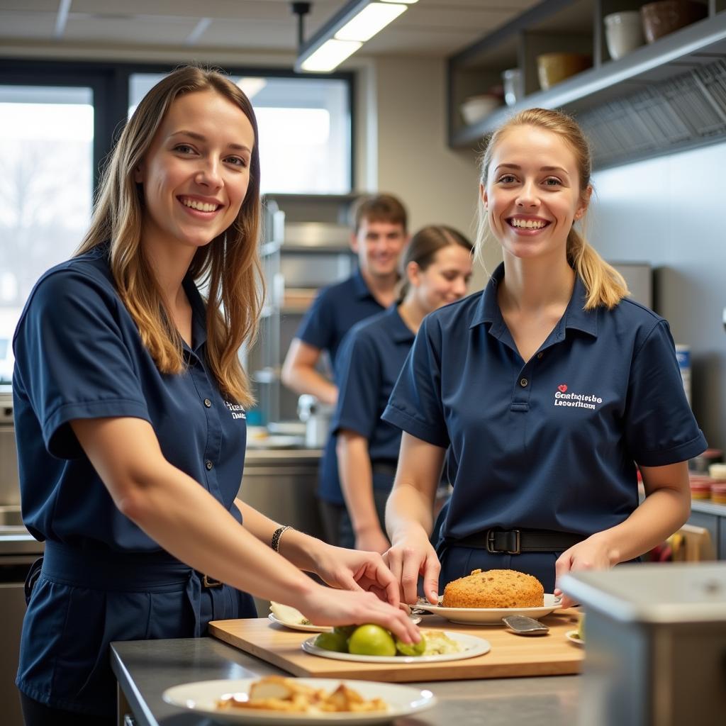 Das freundliche Mensa-Team der Gesamtschule Leverkusen