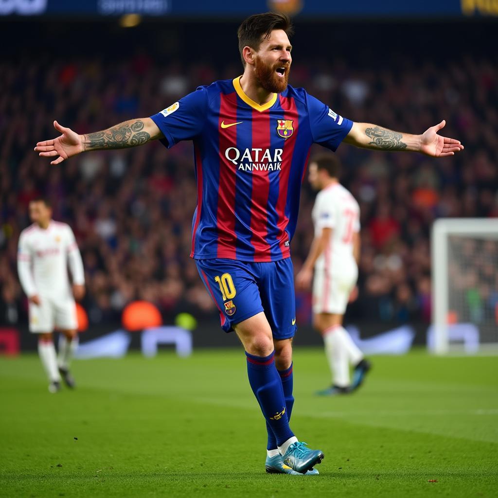 Lionel Messi erzielt fünf Tore gegen Bayer Leverkusen im Achtelfinale der Champions League.