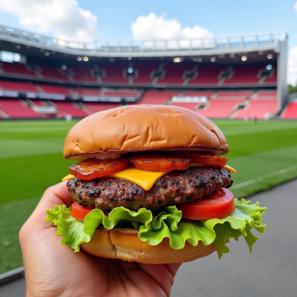 Monument Burger Leverkusen vor dem Stadion