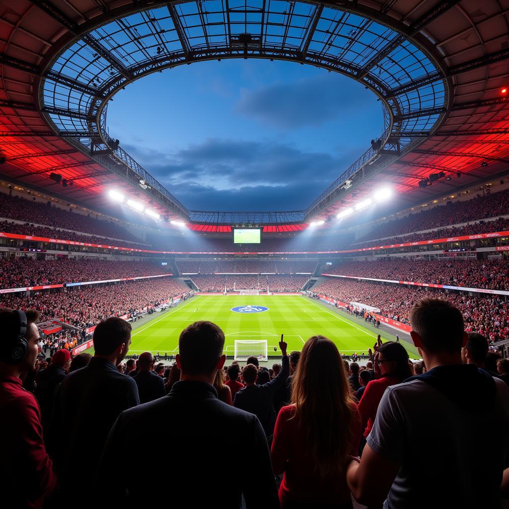 Musik im Stadion von Bayer Leverkusen