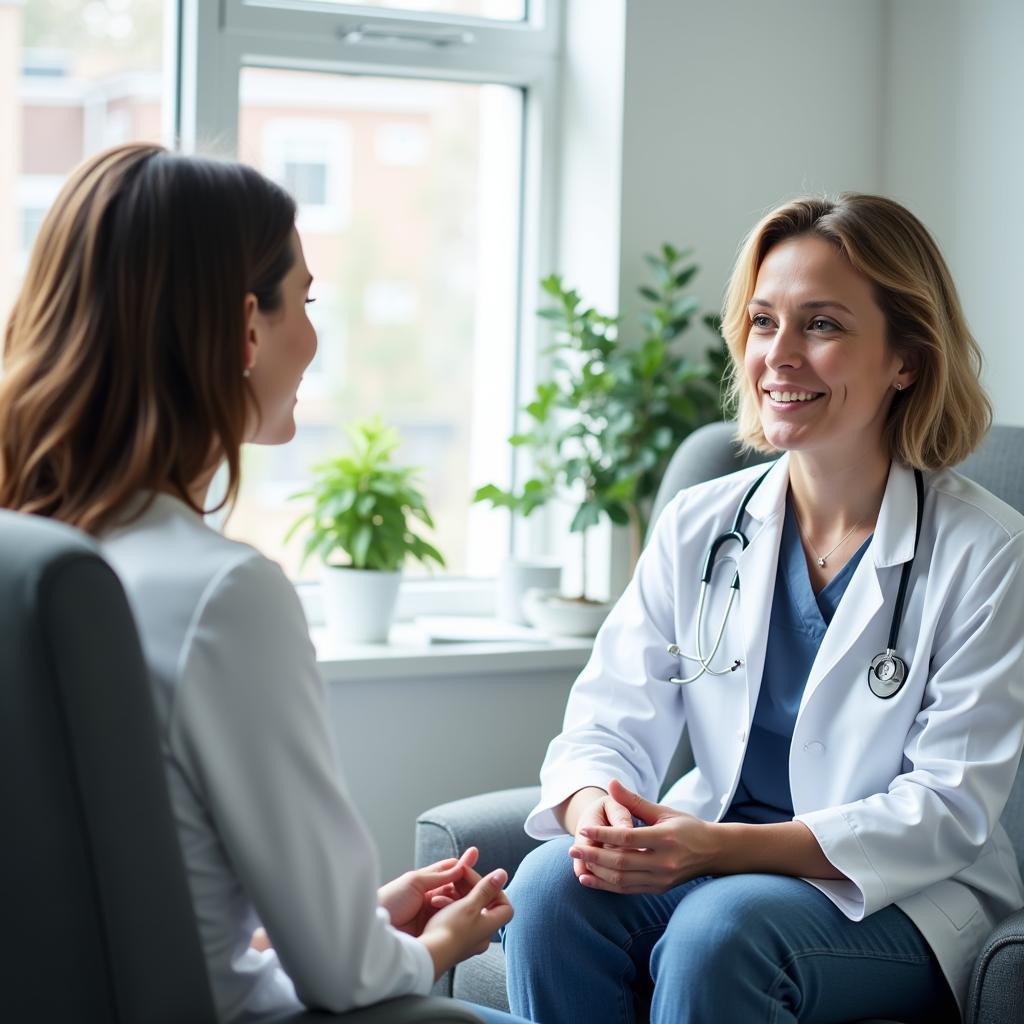 Arzt im Patientengespräch im MVZ Gastroenterologie Leverkusen