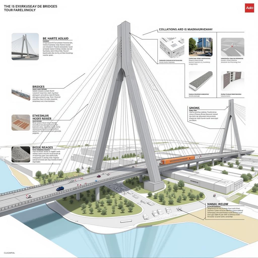 Architektur der neuen Brücke Leverkusen